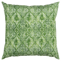 Green Nested Diamonds Indoor Outdoor Throw Pillow
