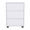 White Three Drawer Rolling Cabinet