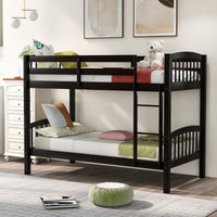 Brown Twin Over Twin Bunk Bed
