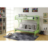 Green Twin Over Full Futon Bunk Bed