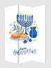 Celebratory Hanukkah Three Panel Room Divider Screen