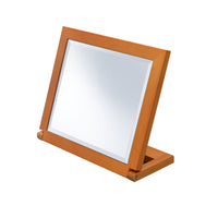 8" Stained Rectangle Makeup Shaving Tabletop Mirror Freestanding With Frame