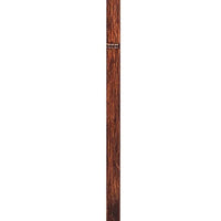 69" Brown Faux Wood Torchiere Floor Lamp With Brown Stained Glass Bell Shade