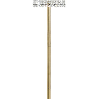 65" Gold Novelty Floor Lamp With White Drum Shade