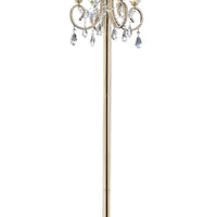 Stunning Brass Gold Finish Floor Lamp with Crystal Accents