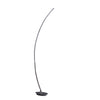 62" Silver And Soft White Arc LED Floor Lamp