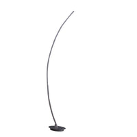 62" Silver And Soft White Arc LED Floor Lamp