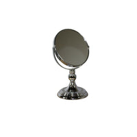 12" Chrome Round Makeup Shaving Tabletop Mirror Freestanding With Metal Frame