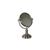 14" Chrome Round Makeup Shaving Tabletop Mirror Freestanding With Metal Frame
