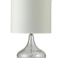 Clear Textured Glass Table Lamp