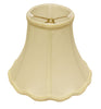 8" Ivory Slanted Scallop Bell Monay Shantung Lampshade