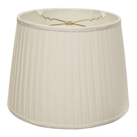 18" White Paperback Linen Lampshade with Side Pleats