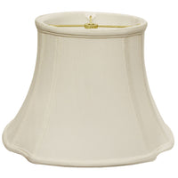 17" White Reversed Oval Monay Shantung Lampshade