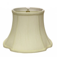 17" Ivory Reversed Oval Monay Shantung Lampshade