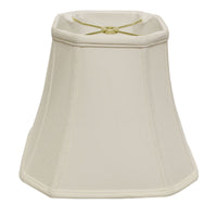 14" White Slanted Square Bell Monay Shantung Lampshade
