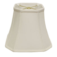 18" White Slanted Square Bell Monay Shantung Lampshade