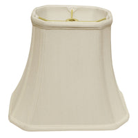 14" White Slanted Rectange Bell Monay Shantung Lampshade