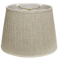 18" Cream Slanted Oval Paperback Linen Lampshade