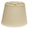 10" Ivory Oval Side Pleat Paperback Shantung Lampshade