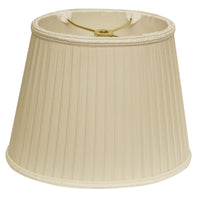 10" Ivory Oval Side Pleat Paperback Shantung Lampshade