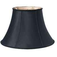 14" Black with Bronze Lining Slanted Oval Paperback Shantung Lampshade