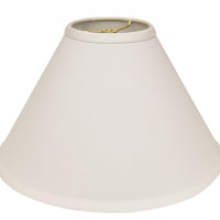 15" White Deep Cone Slanted No Slub Lampshade