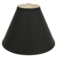 15" Jet Black Deep Cone Slanted No Shantung Lampshade