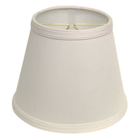 8" White Empire Hardback Slanted No Slub Lampshade