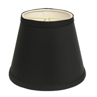 10" Black with White  Empire Hardback Slanted Shantung Lampshade