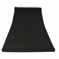 10" Black with White Lining Square Bell Shantung Lampshade