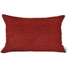 12" X 20" Red Solid Color Zippered Handmade Polyester Lumbar Pillow Cover