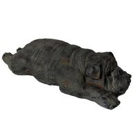 6" Sleepy Bulldog Indoor Outdoor Statue