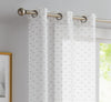 96” Silver Sprinkled Embellishment Window Curtain Panel