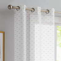 96” Silver Sprinkled Embellishment Window Curtain Panel