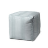 17" Blue Polyester Cube Ombre Indoor Outdoor Pouf Ottoman