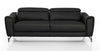 Urban 80" Black Leather Adjustable Headrest Sofa