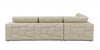 Beige Deco Tufted Italian Leather Modular L Shaped Two Piece Corner Sectional