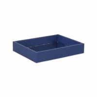 10" Navy Blue Rectangular Wood Handmade Tray