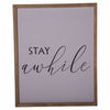 Black And White Stay Awhile Wall Decor