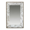 16" Rustic Rectangle Accent Mirror Wall Mounted With Glass Frame