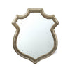 24" Distressed Metallic Crest Shape Wall Mounted Accent Mirror Framed