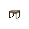 22" Black And Weathered Oak Square End Table With Drawer