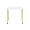 24" Gold And White Manufactured Wood Square End Table