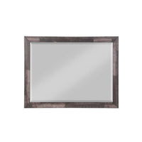 36" Dark Cherry Rectangle Dresser Mirror Mounts To Dresser With Frame