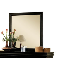 38" Black Rectangle Dresser Mirror Wall Mounted With Frame