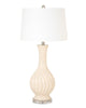 33" Ivory Curvy Ceramic Table Lamp With White Empire Shade