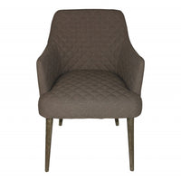 23" Gray Polyester Blend And Natural Solid Color Side Chair