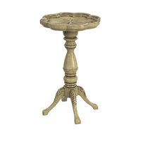 20" Beige Manufactured Wood Round End Table