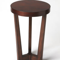 24" Cherry Manufactured Wood Round End Table