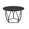 32" Black And Espresso Round Coffee Table